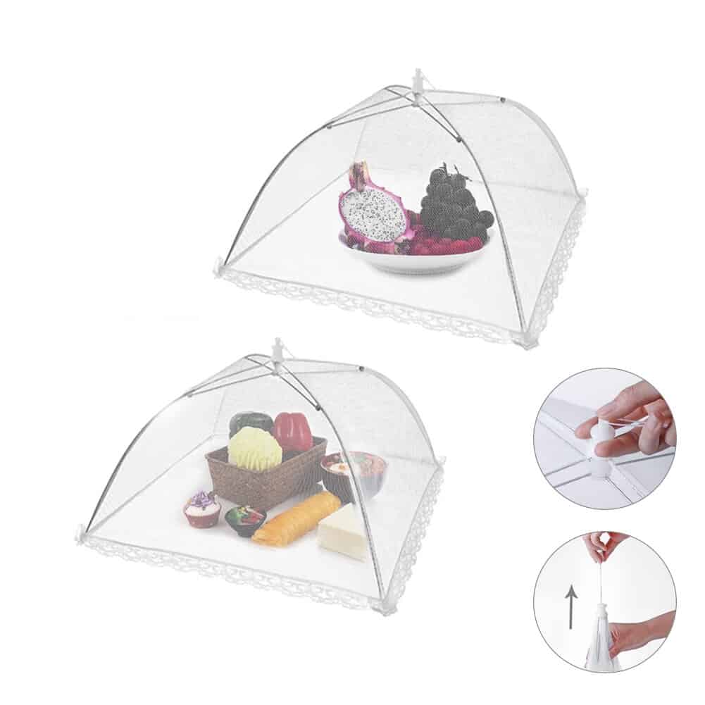 1PC Food Cover Meal Gadgets Newest Anti Fly Mosquito Mesh Reusable BBQ Lace Table Kitchen Style Umbrella Picnic Cooking Tools