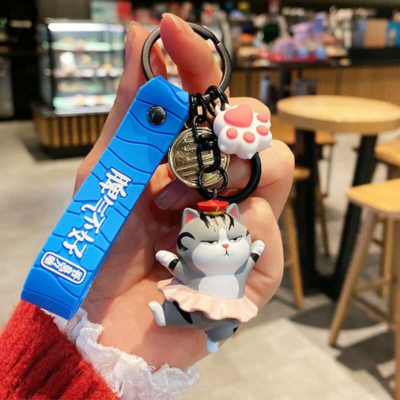 Cartoon Anime Car Accessories Ugly Hot Animal Key Chains Ballet Dog Cat Keyring Charming and Unique Gifts Keychain for Girl