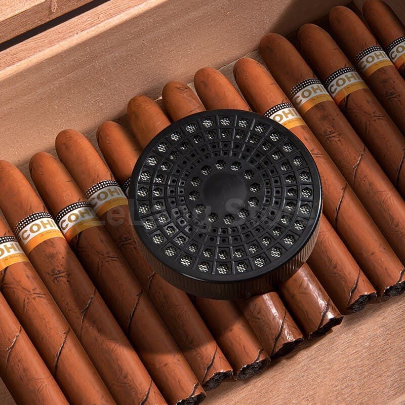 Cigar Humidifier Tabacco Smoking Wooden Box Round Portable Humidifier Cigar Accessories Humidification Gadget 1pcs