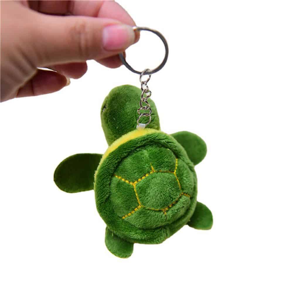 Unique Creative Plush Key Chain Personality Tortoise Pendant Key Buckle Cartoon Design Sea Turtle Keychain