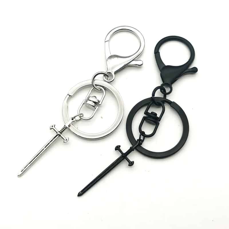 2021 New Mini Vintage Cool Sword Keychain Lobster Clasp  Gothic Sword Female Punk Hoops for Womens Jewelry Long Unique Gifts Men