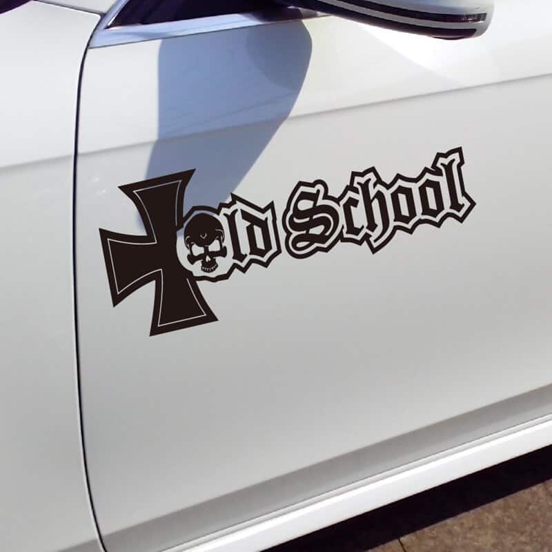Car Styling Old School Reflective Car Stickers Motorcycle Vinyl Sticker Decals Reflective Type Unique Automobile Repacking