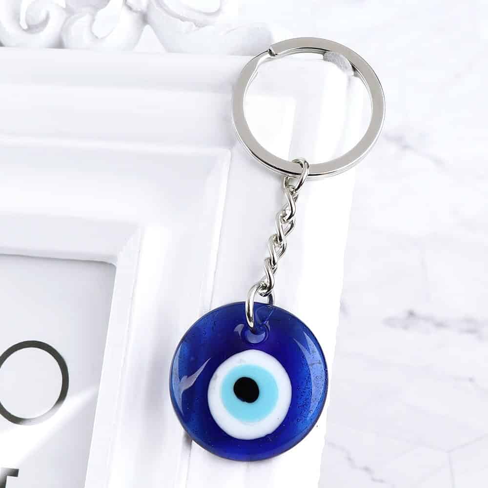 Fashion Lucky Turkish Greek Blue Eye Charm Pendant Gift Fit Jewelry DIY Keychain Car Key Chains Ring Holder Accessories