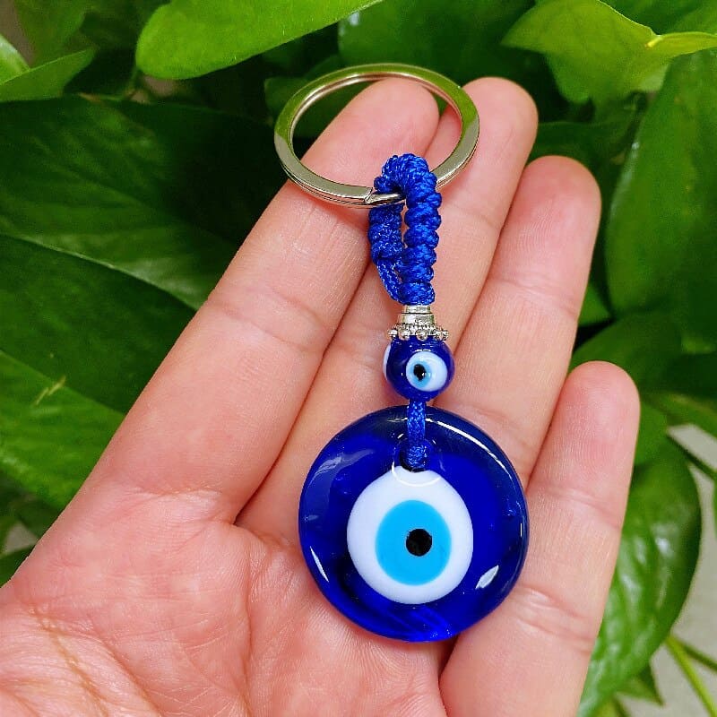 Glass Turkish Blue Eye Keychain Key Ring Holder For Men Women Gift Unique Vintage Evil Eye Pendant Bag Car keychain Accessories