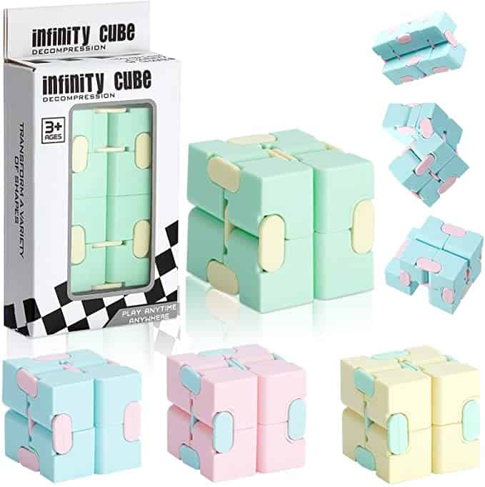 Infinity Cube Fidget Toy Stress Relieving Fidgeting Game For Kids and Adult Cute Mini Unique Gadget For Anxiety Relief Kill Time