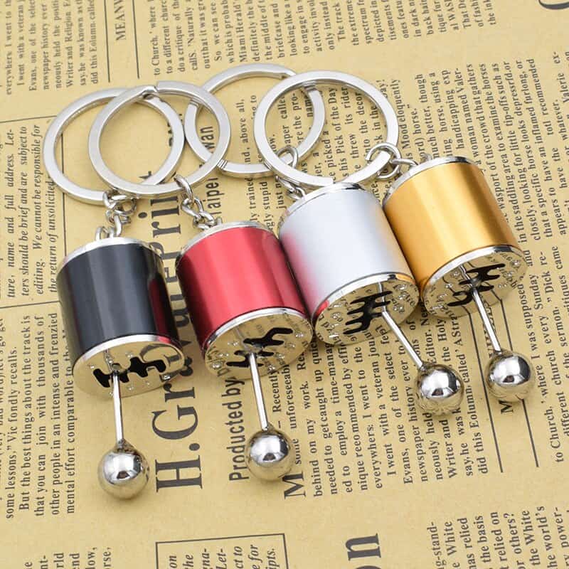 New car modification gearshift head type keychain car modification brake disc male and female key chain creative personality orn