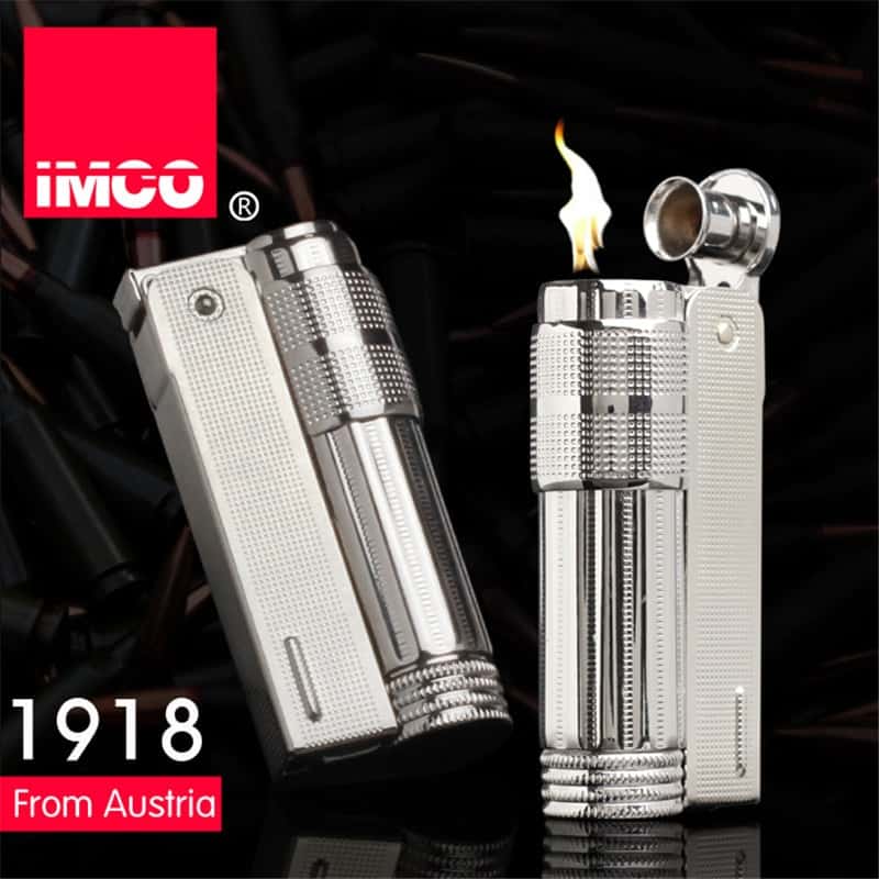 Original IMCO Lighter Old Gasoline Flint Lighter Windproof Stainless Steel Cigarette Petrol Oil Lighter Inflated Gadgets Man