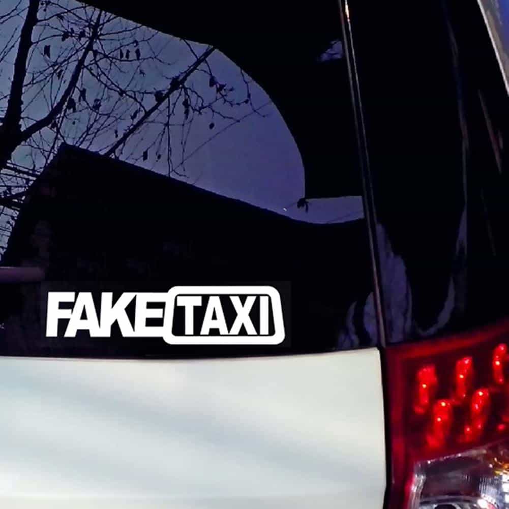 Unique Car Decal Compact Fade-resistant Portable Fake Taxi Drift Sign Sticker  Car Window Bumper Sticker Drifting Sign